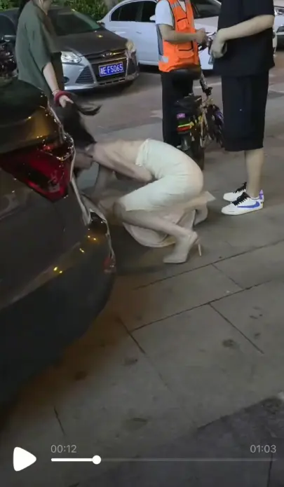 《白裙女子被抓头发跳河》抓小三坠河事件-白裙女子被揪头发跳河前因后果-1080P高清免费播放